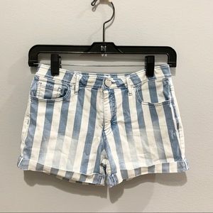 Blue and White Striped GapKids Shorts